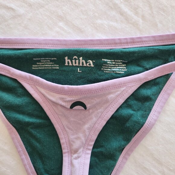 Huha String Thongs (3 Pairs) Black, Lilac, Beige Large NWOT - Picture 5 of 6
